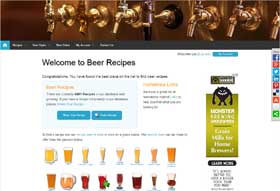 Beer Recipes Web Site Thumbnail